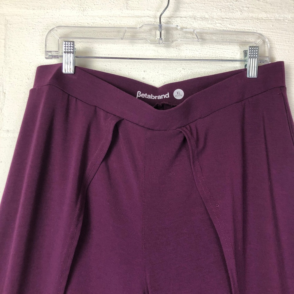 Betabrand Womens All Day Flowy Split Leg Pull On Pants Size XL P Purple - Picture 8 of 11